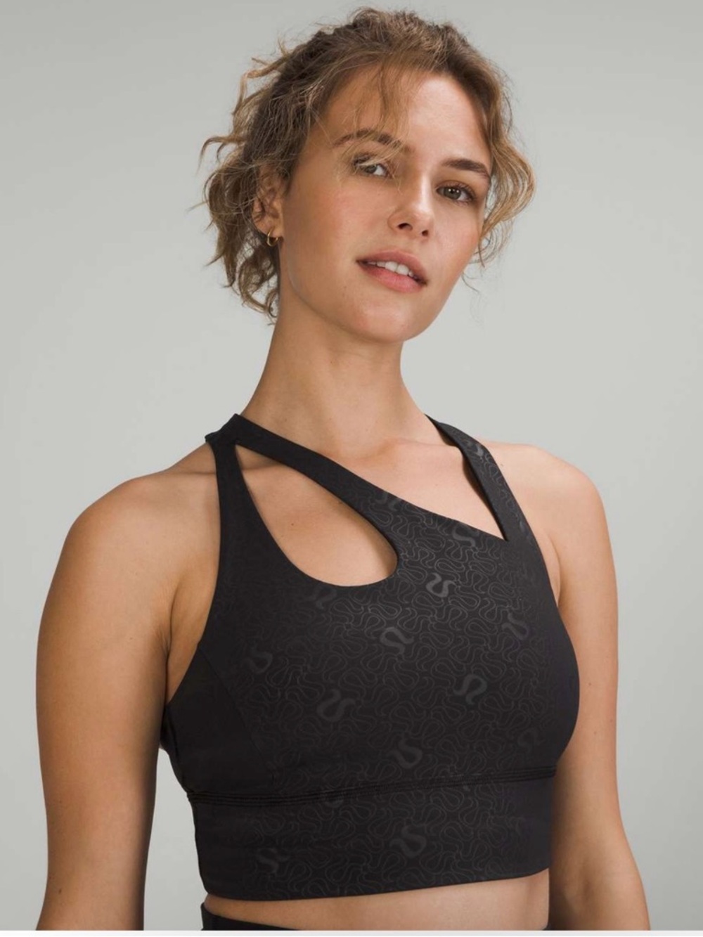 lululemon athletica Black Cutout Longline Sports Bralette